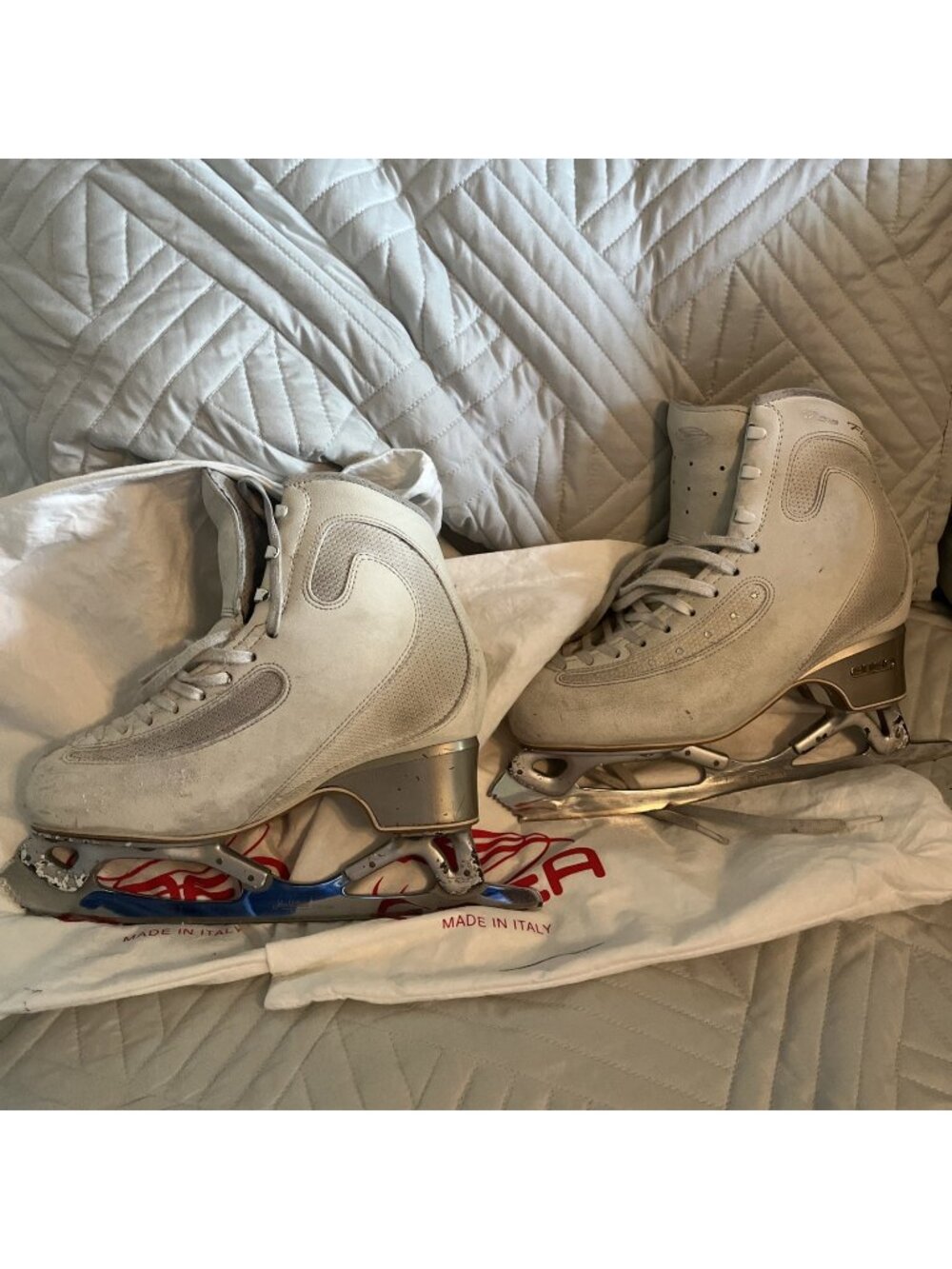 Edea Ice Fly 250 B Women's White Figure Skates Gold Seal Revolution Blades